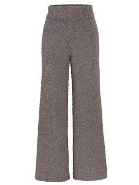SKIMS Fuzzy Cozy Knit Wide-Leg Pants in Gray